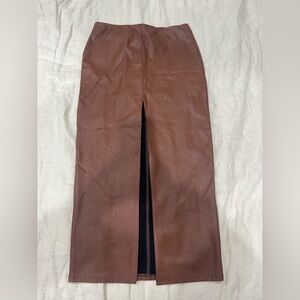 Naked Wardrobe Brown Pencil Skirt